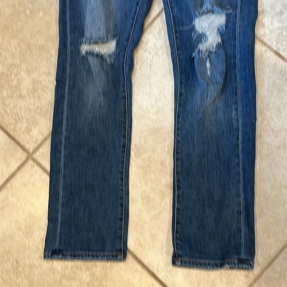 Pilcro Anthropologie Slim Boyfriend Crop Jeans 27 Straight Destroy - Picture 7 of 8